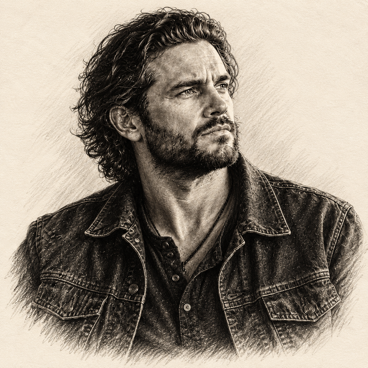 Graphite pencil portrait of Nolan Hale
